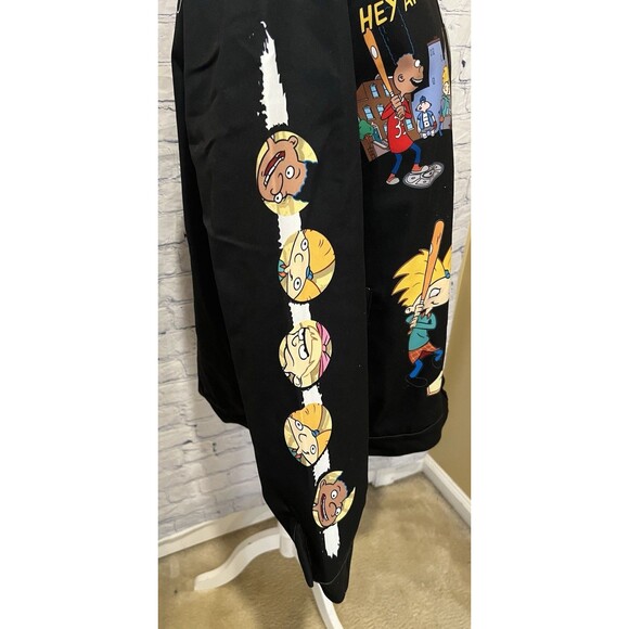 NICKELODEON Hey Arnold X MEMBERS ONLY Black Graphic Jacket Men’s Unisex Size XL - Picture 2 of 11